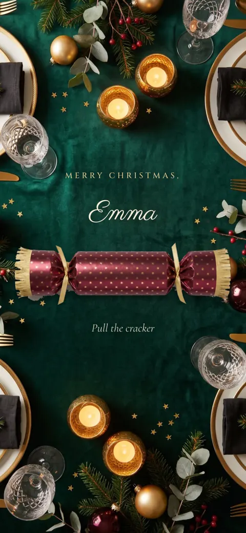 Christmas: animated digital letter, opening screen