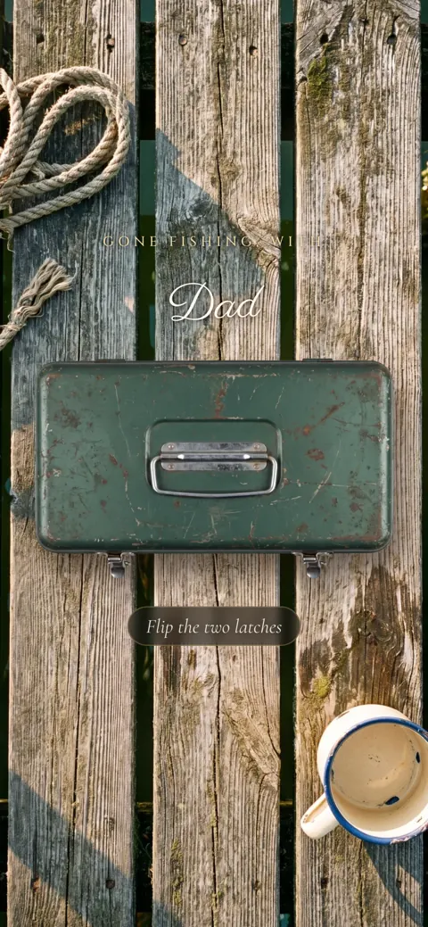 Reel Cool Dad: animated digital letter, opening screen