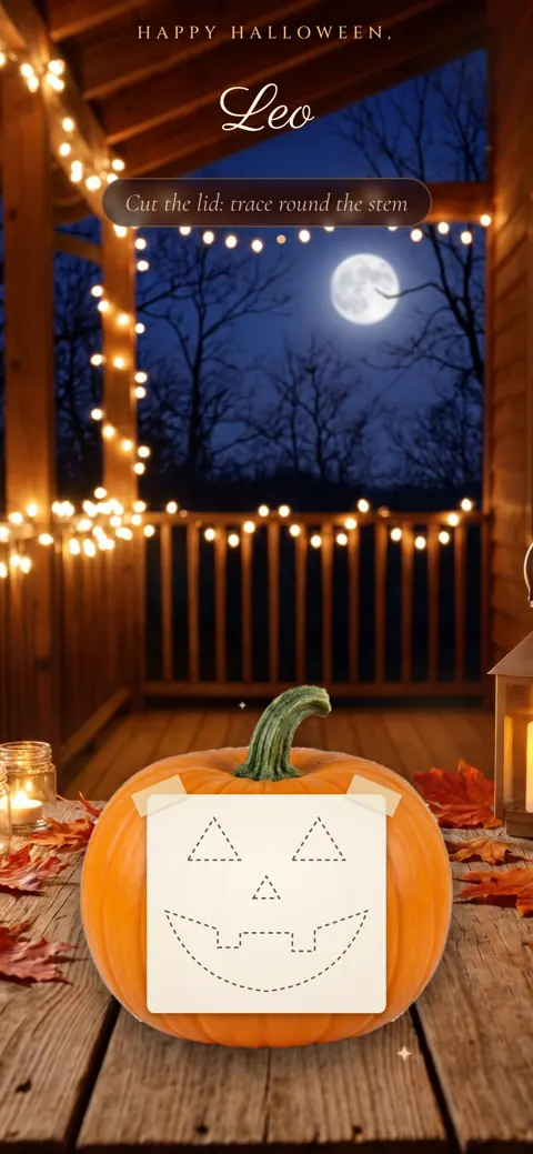 Spooky Sweet: animated digital letter, opening screen