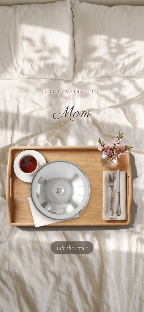 For Mom, With Love: animated digital letter, opening screen
