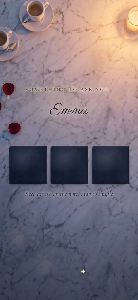 The Question: animated digital letter, opening screen