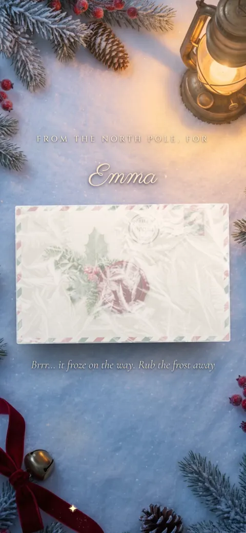 Letter from Santa: animated digital letter, opening screen