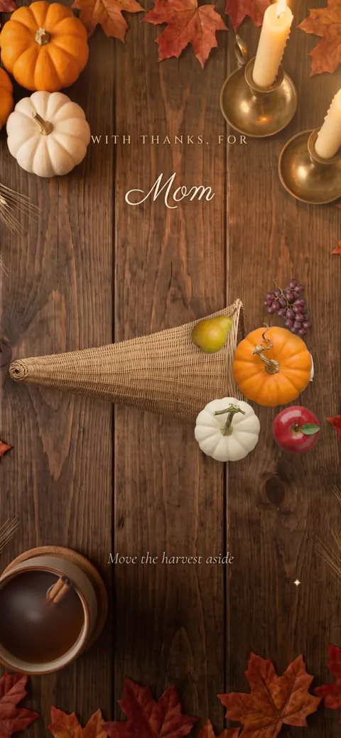 Thankful for You: animated digital letter, opening screen