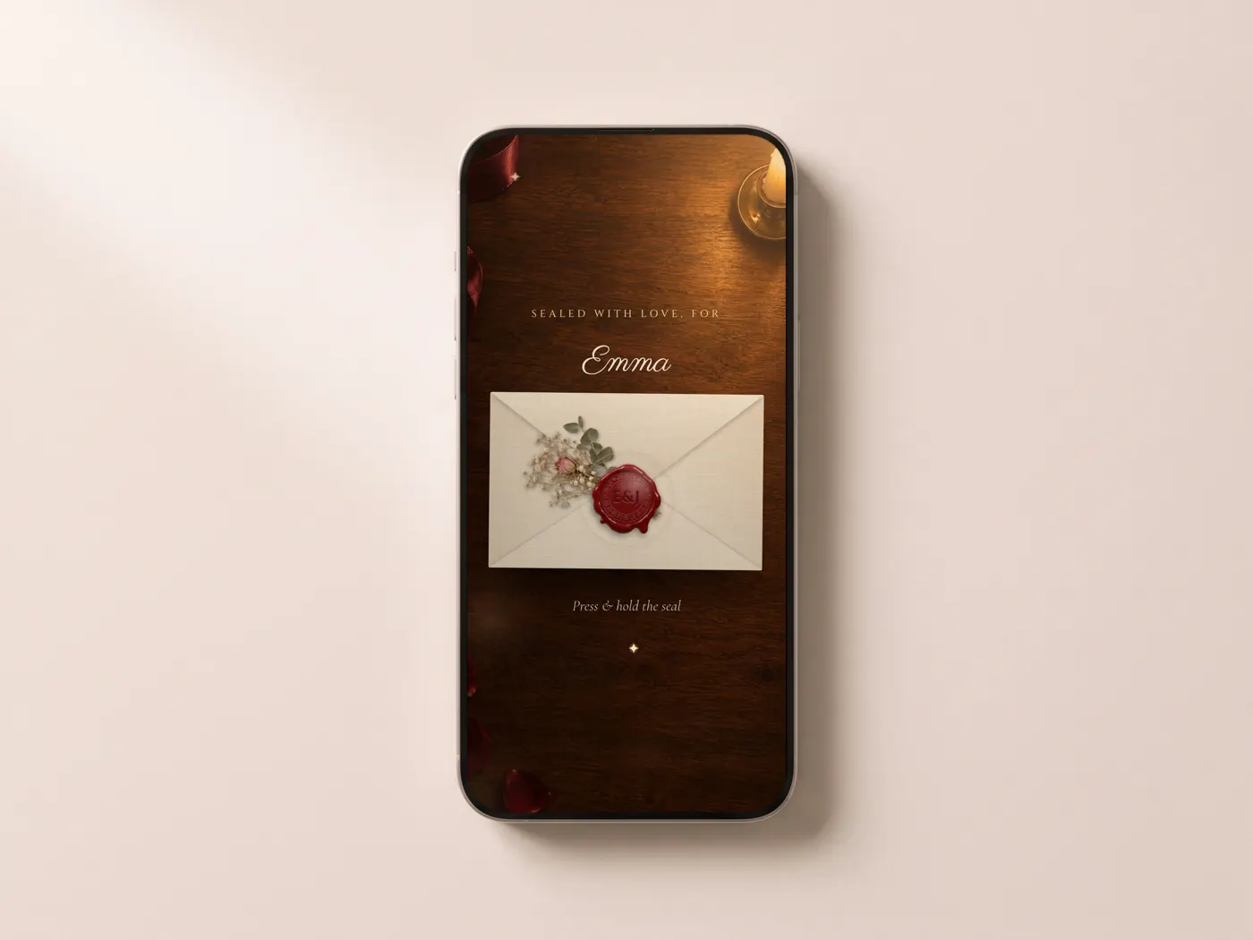Romantic Rose: animated digital letter